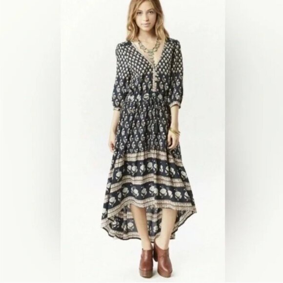 Spell Bohemian Royale Gown Maxi Dress Black - Picture 2 of 7